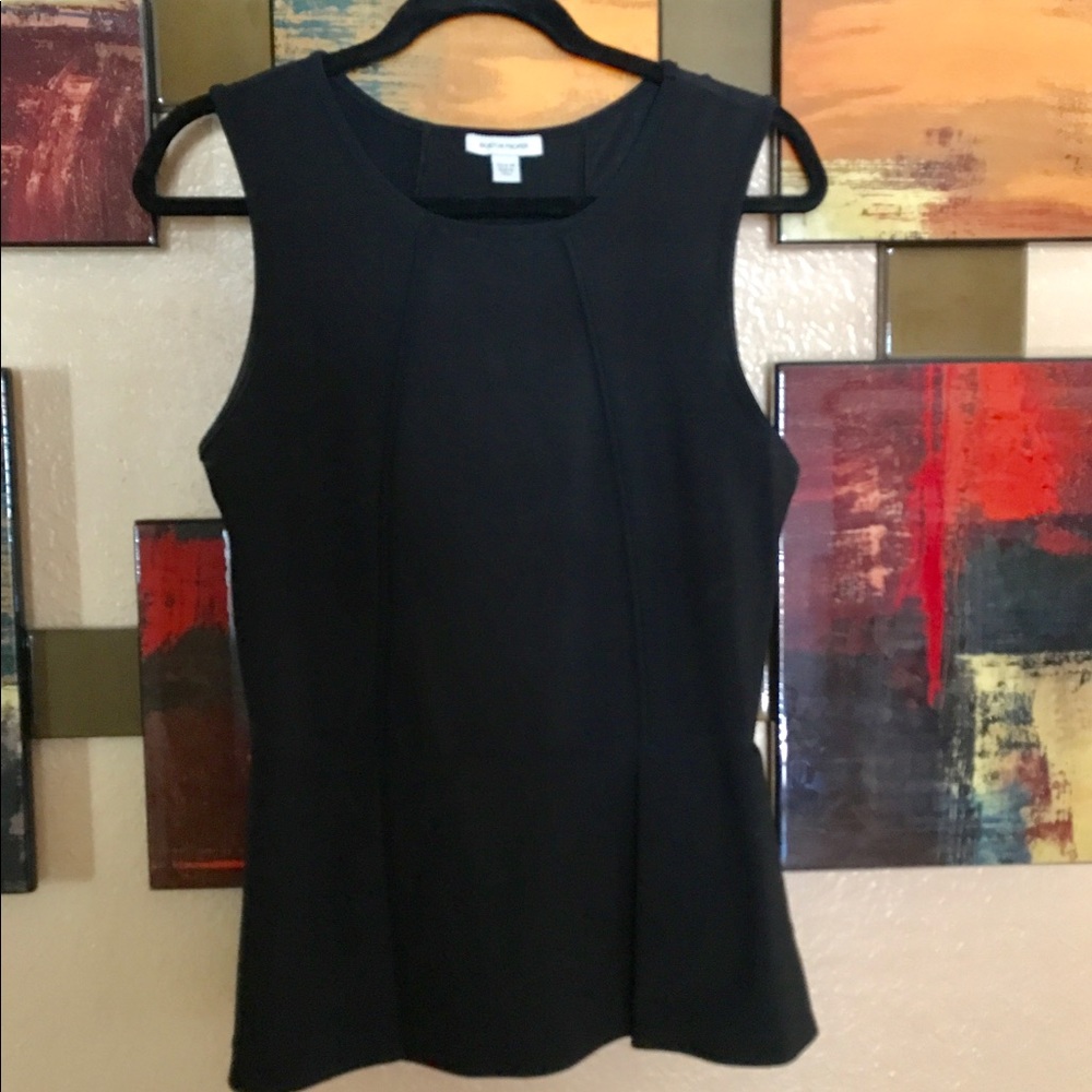 Boston Proper Black Peplum Top Sz M